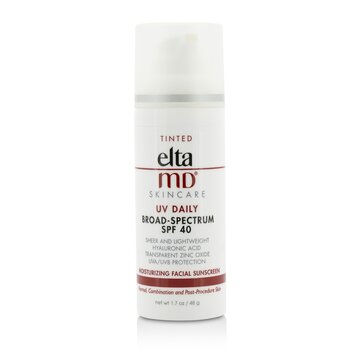 EltaMD UV Daily Moisturizing Facial Sunscreen SPF 40 - For Normal, Combination & Post-Procedure Skin - Tinted (Random Packaging)