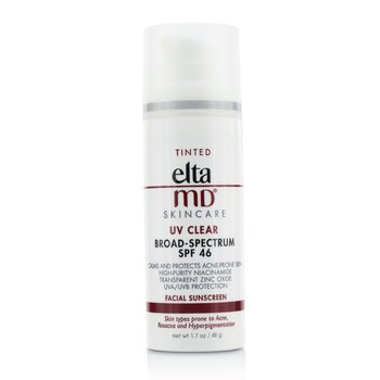 EltaMD UV Clear Facial Sunscreen SPF 46 - For Skin Types Prone To Acne, Rosacea & Hyperpigmentation - Tinted(Random Packaging)
