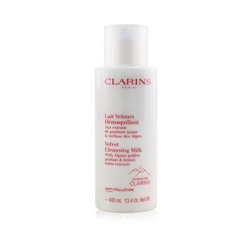Clarins Velvet Cleansing Milk with Alpine Golden Gentian & Lemon Balm Extracts (Random Packaging)